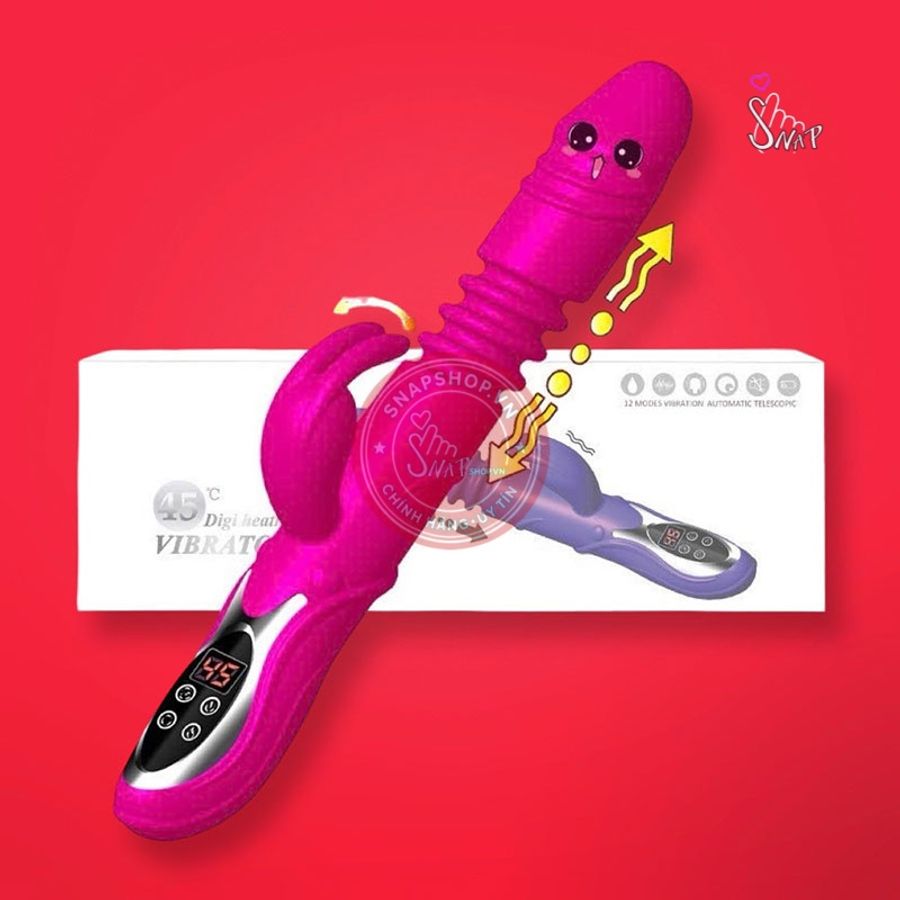 Dương vật giả Digiheatnc rung nhấp chuyển động đẩy tới và lui nhiệt đa năng