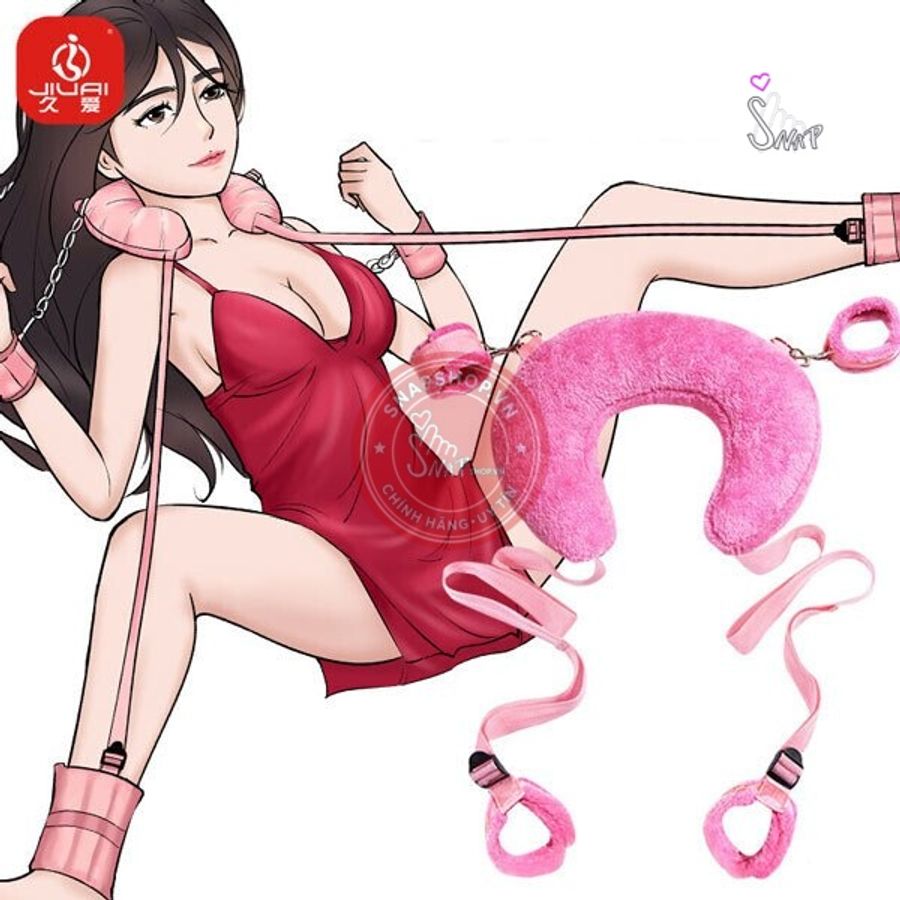 Bộ gối khoá tay chân chơi BDSM chất liệu bông êm ái