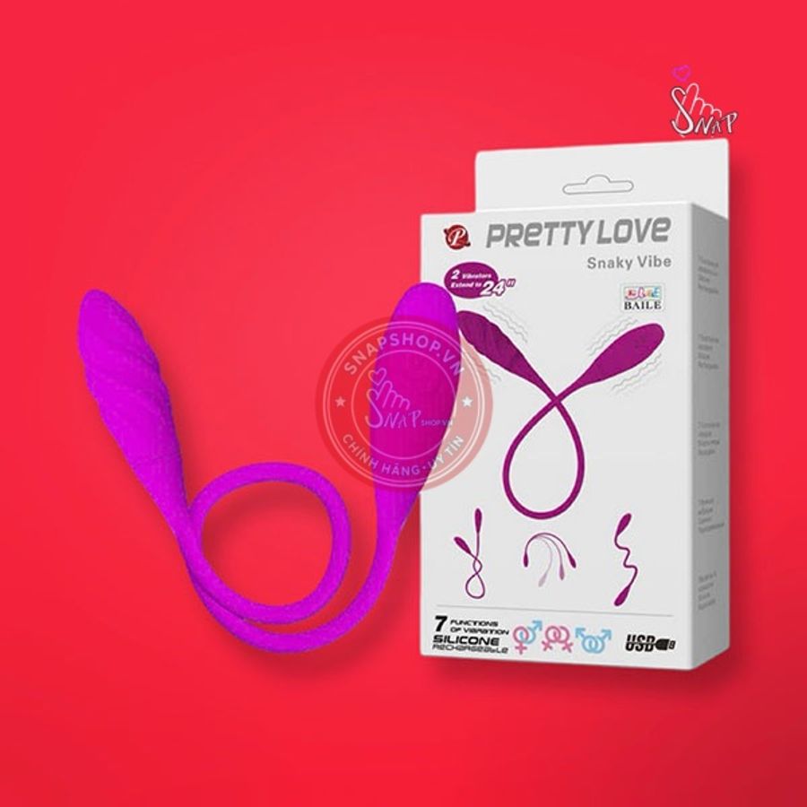 Trứng rung Pretty Love Snaky Vibe 2 đầu 7 chế độ và dùng sạc chính hãng