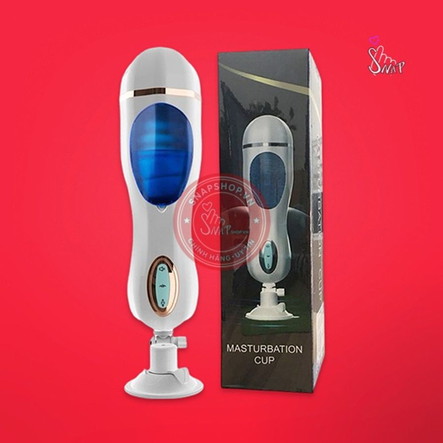 Âm đạo giả gắn tường Mega Bator Mouth hút và mút cực mạnh rung rên