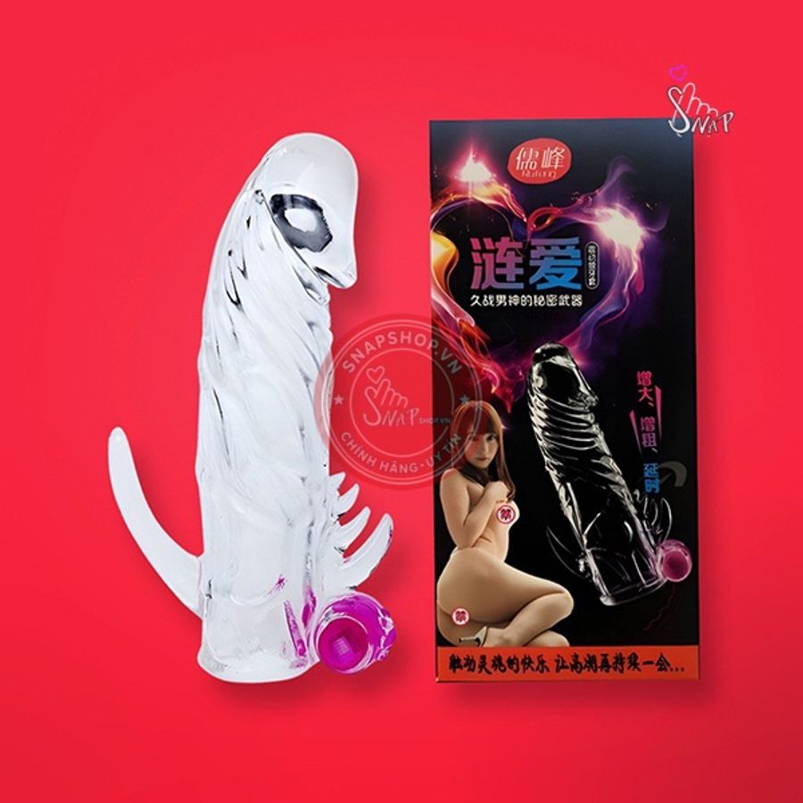 Bao cao su đôn dên trong suốt Penis rung gốc
