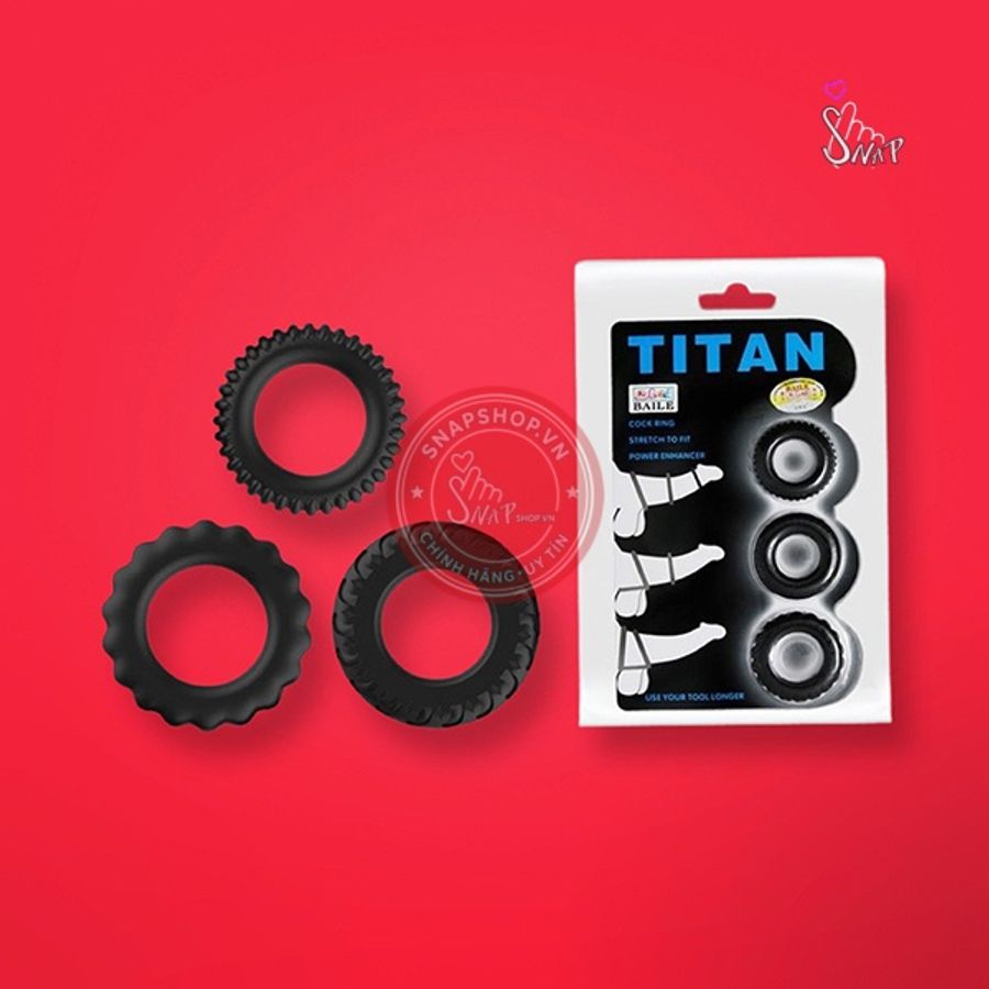 Bộ 03 vòng đeo chống xuất tinh sớm Titan