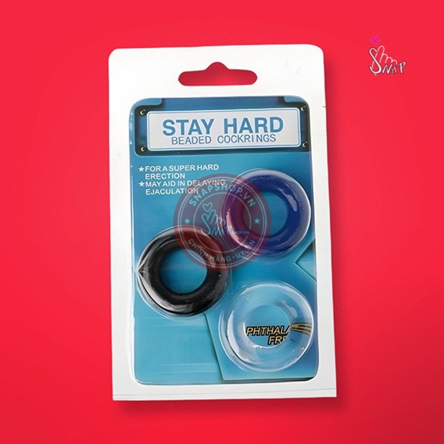 Bộ 03 vòng đeo dương vật silicon Stay Hard