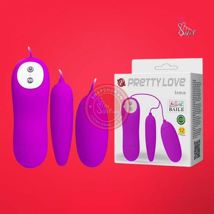 Trứng rung 2 đầu Pretty Love Irma 12 chế độ chính hãng