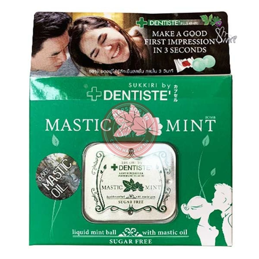Kẹo ngậm phòng the BJ MASTIC MINT hộp 20v chính hãng