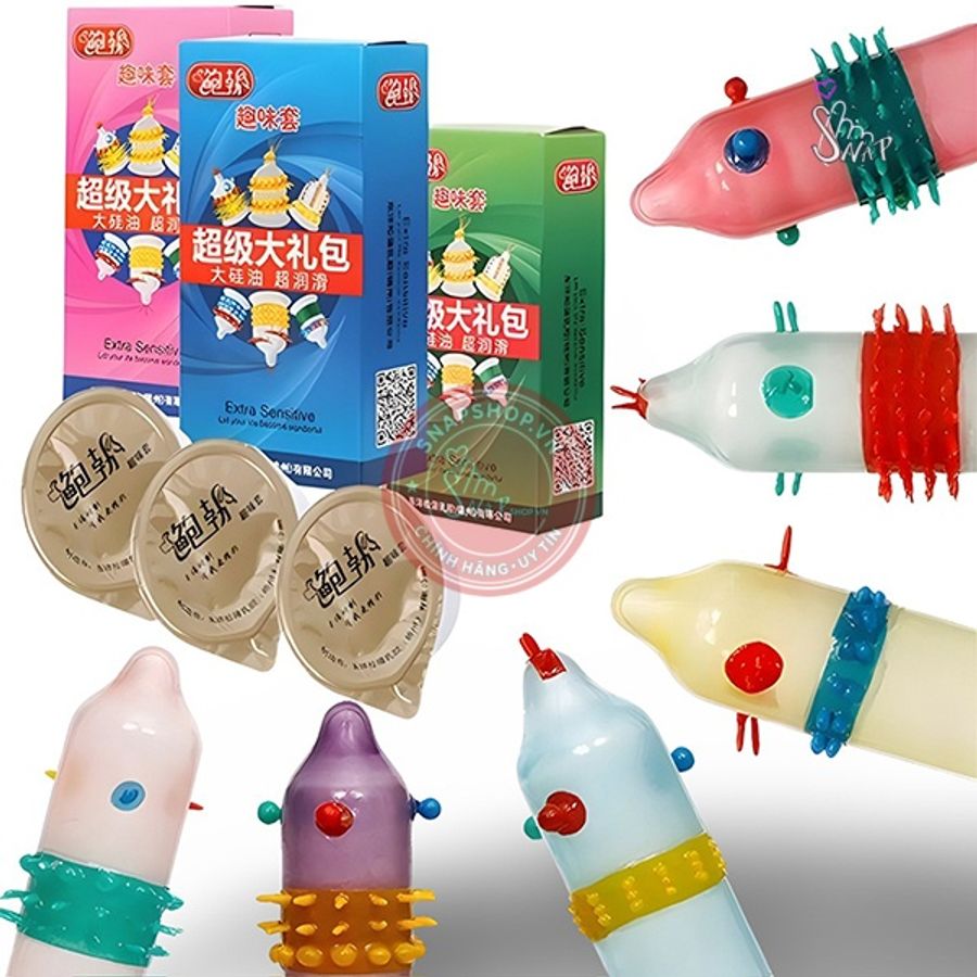 Bao cao su siêu gai râu Runbo Big hộp 6 cái – 6 kiểu khác nhau