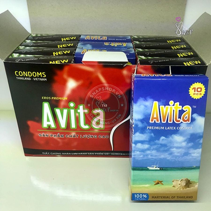 Bao cao su Avita mỏng trơn – Hộp 120 cái