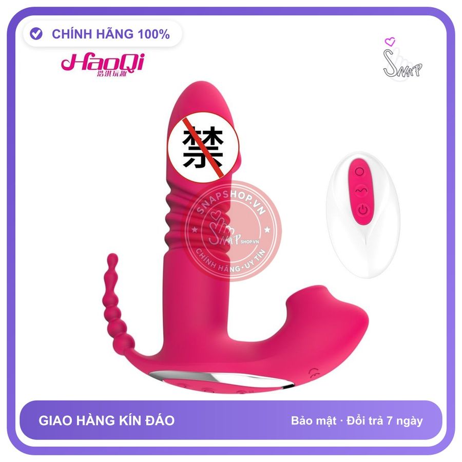 Trứng Rung Haoqi Hạt Bú Thụt Nhiều Chế Độ chính hãng - chất liệu an toàn cho da, dễ vệ sinh, êm ái khi dùng - giao hàng che tên kín đáo