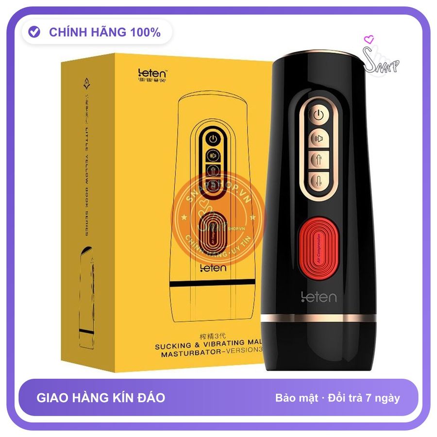 Âm Đạo Leten Thunder 708 Rung Rên Co Bóp chính hãng - silicone mềm mại, chất liệu an toàn cho da, dễ vệ sinh - giao hàng che tên kín đáo
