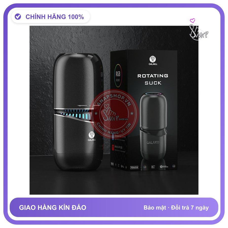 Cốc Galaku Rung Xoay Co Bóp Thủ chính hãng - sạc USB, điều khiển qua app, chất liệu an toàn cho da - giao hàng che tên kín đáo