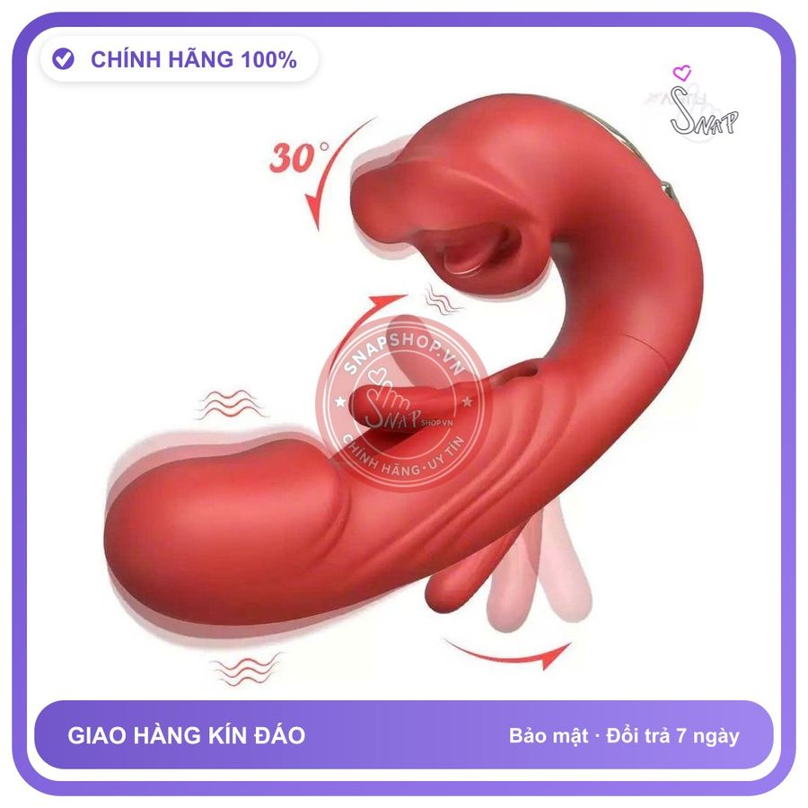 Trứng Rung Đánh Lưỡi Liếm Evelyn Nhiều Chế Độ chính hãng - chất liệu an toàn cho da, dễ vệ sinh, êm ái khi dùng - giao hàng che tên kín đáo