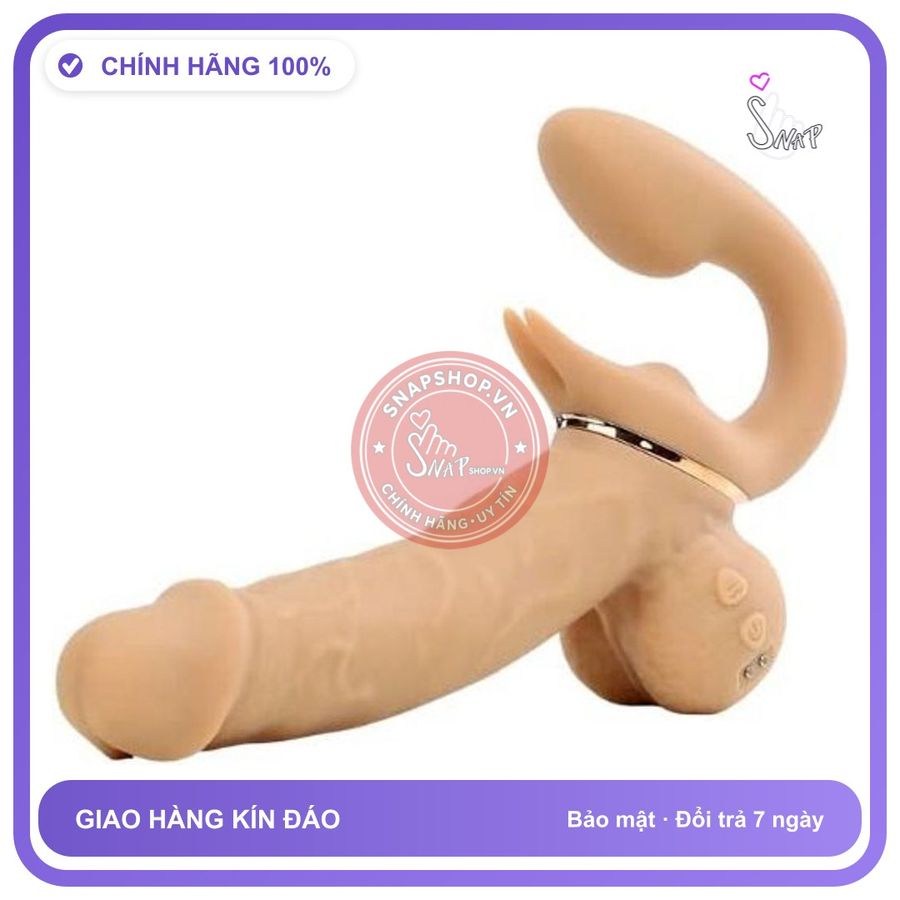 Dương Vật Less Double Enjoy Cannon chính hãng - chất liệu an toàn cho da, dễ vệ sinh, êm ái khi dùng - giao hàng che tên kín đáo