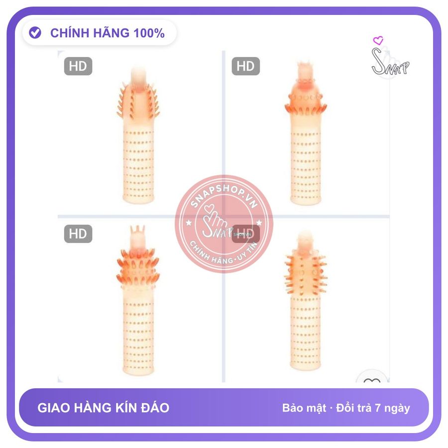 Bao Cao Su Đôn Đầu Gai New chính hãng - có gai nổi, ôm sát cảm giác thật, chất liệu latex an toàn - giao hàng che tên kín đáo