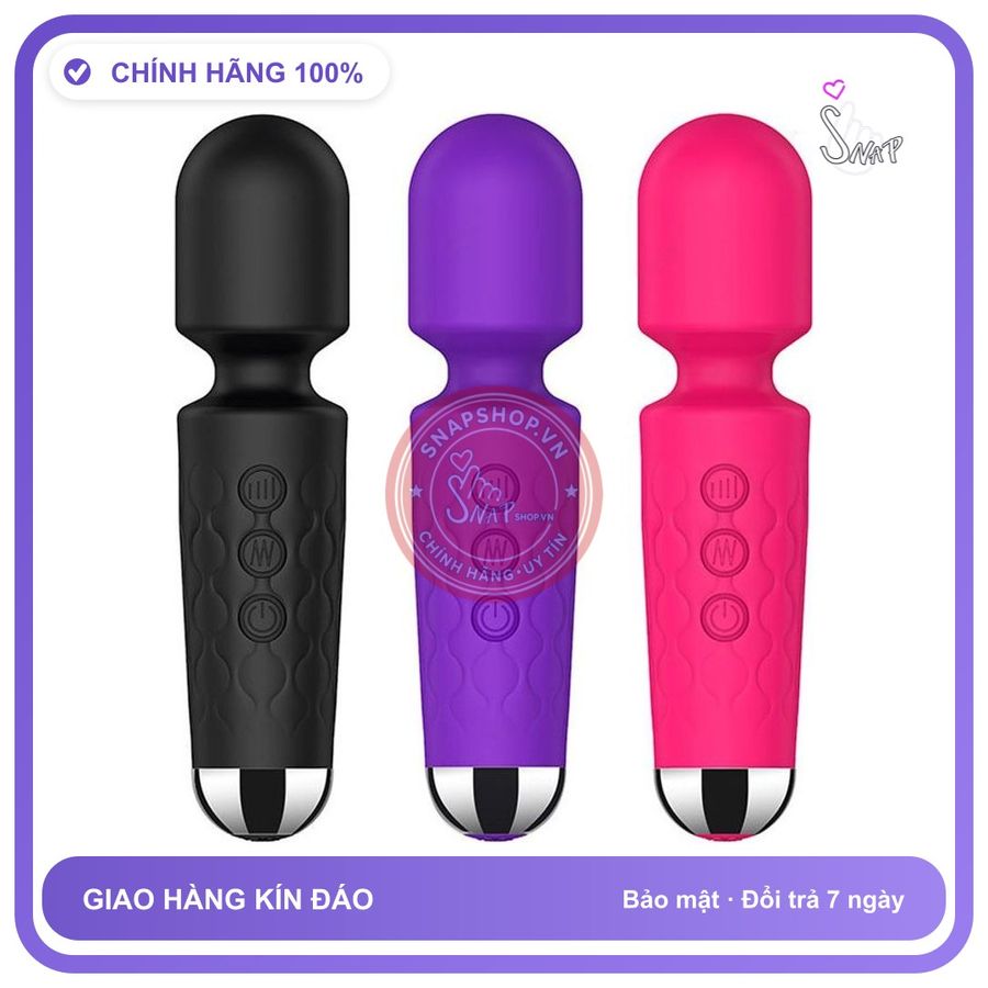 Chày Rung Massage Mini Vibrator 20 Chế Độ chính hãng - 20 chế độ rung, sạc USB, silicone mềm mại - giao hàng che tên kín đáo