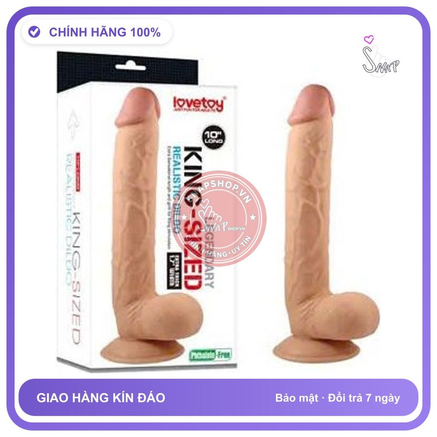 Dương Vật Đóng Lovetoy King-Sized không Rung 10 In chính hãng - silicone mềm mại, chất liệu an toàn cho da, dễ vệ sinh - giao hàng che tên kín đáo