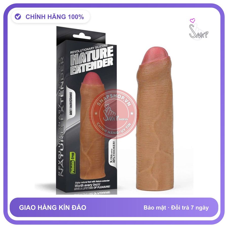 BAO CAO SU ĐÔN Lovetoy Nature Extender Tăng 2.5cm chính hãng - hỗ trợ kéo dài, có hương thơm, ôm sát cảm giác thật - giao hàng che tên kín đáo