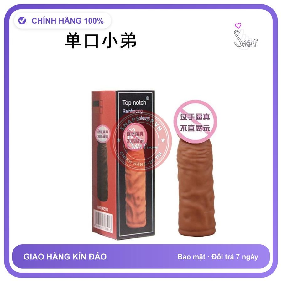 Bao Đôn Top Notch Ngắn chính hãng - ôm sát cảm giác thật, chất liệu latex an toàn, hàng nhập khẩu - giao hàng che tên kín đáo