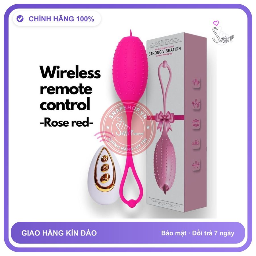 Trứng Rung Cá Nóc Gai điều khiển Từ Xa chính hãng - 10 chế độ rung, chất liệu an toàn cho da, dễ vệ sinh - giao hàng che tên kín đáo