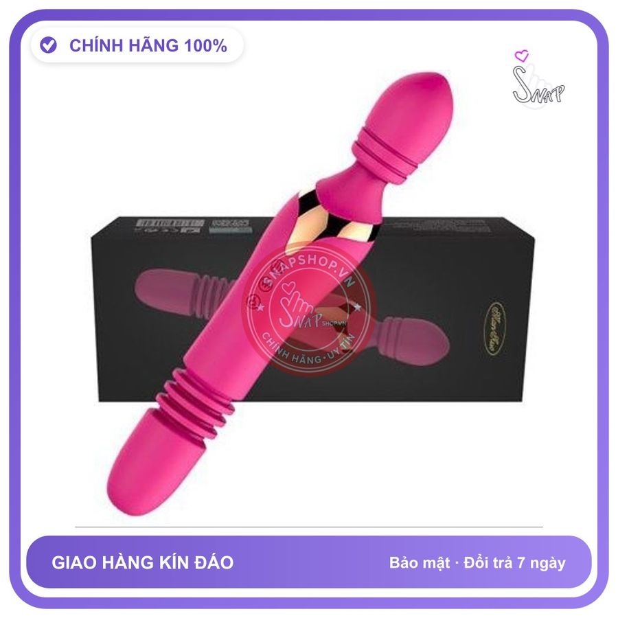 Chày Rung Massage 2 Đầu Manno Thụt chính hãng - 10 chế độ rung, silicone mềm, chất liệu an toàn cho da - giao hàng che tên kín đáo