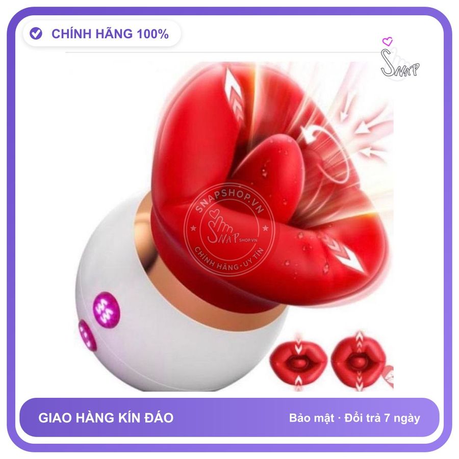 Lưỡi Liếm hút và mút cực mạnh Môi To chính hãng - chất liệu an toàn cho da, dễ vệ sinh, êm ái khi dùng - giao hàng che tên kín đáo