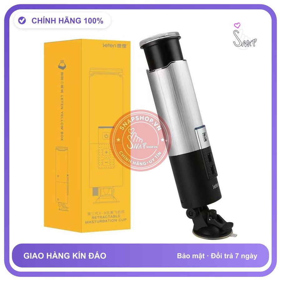 Âm Đạo Đóng Leten X9 rung nhấp chuyển động đẩy tới và lui chính hãng - 5 chế độ rung, sạc USB, rung nhấp chuyển động đẩy tới và lui tự động - giao hàng che tên kín đáo