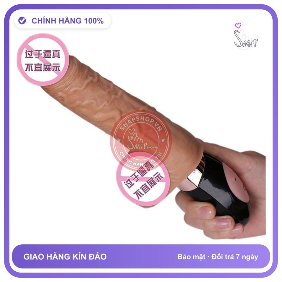 Dương Vật Wanle Rung Ngoáy Nhiệt chính hãng - chất liệu an toàn cho da, dễ vệ sinh, êm ái khi dùng - giao hàng che tên kín đáo