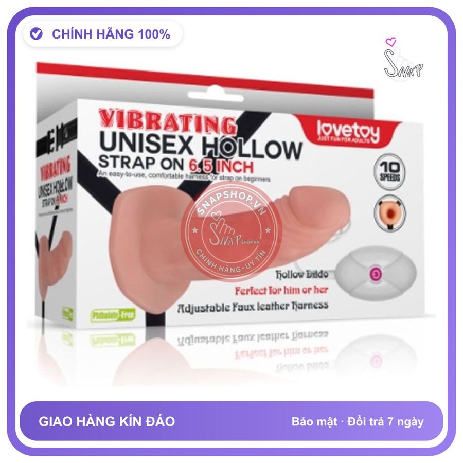 Dương Vật Dây Đeo Lovetoy Unisex Hollow Rỗng Rung chính hãng - silicone cao cấp, chất liệu an toàn cho da, dễ vệ sinh - giao hàng che tên kín đáo