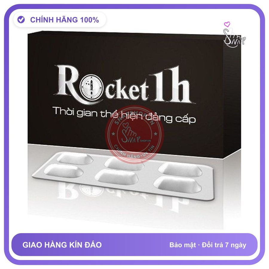 Thuốc Cương Dương Rocket 1h Thái Dương Hộp 6 Viên chính hãng - chất liệu an toàn cho da, dễ vệ sinh, êm ái khi dùng - giao hàng che tên kín đáo