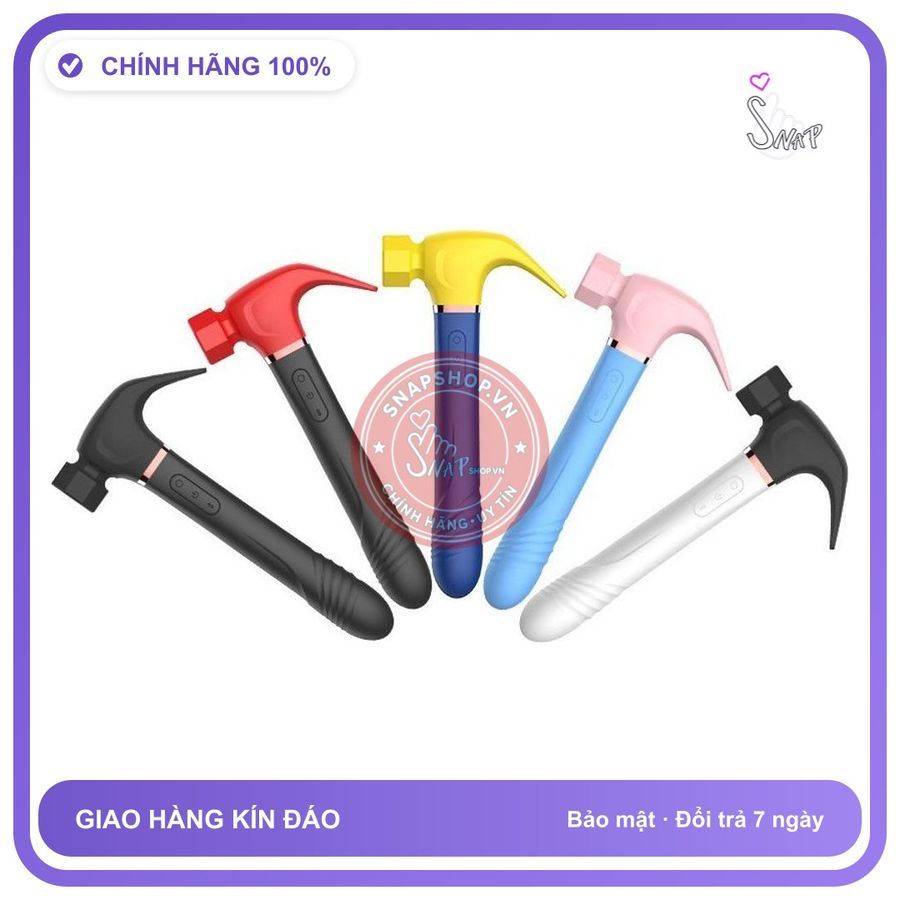 Cây Búa rung nhấp chuyển động đẩy tới và lui Nhiều Chế Độ chính hãng - 7 chế độ rung, sạc USB, rung nhấp chuyển động đẩy tới và lui tự động - giao hàng che tên kín đáo