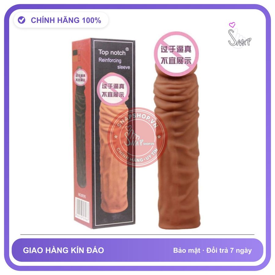 Bao Đôn Top Notch Gân chính hãng - ôm sát cảm giác thật, chất liệu latex an toàn, hàng nhập khẩu - giao hàng che tên kín đáo