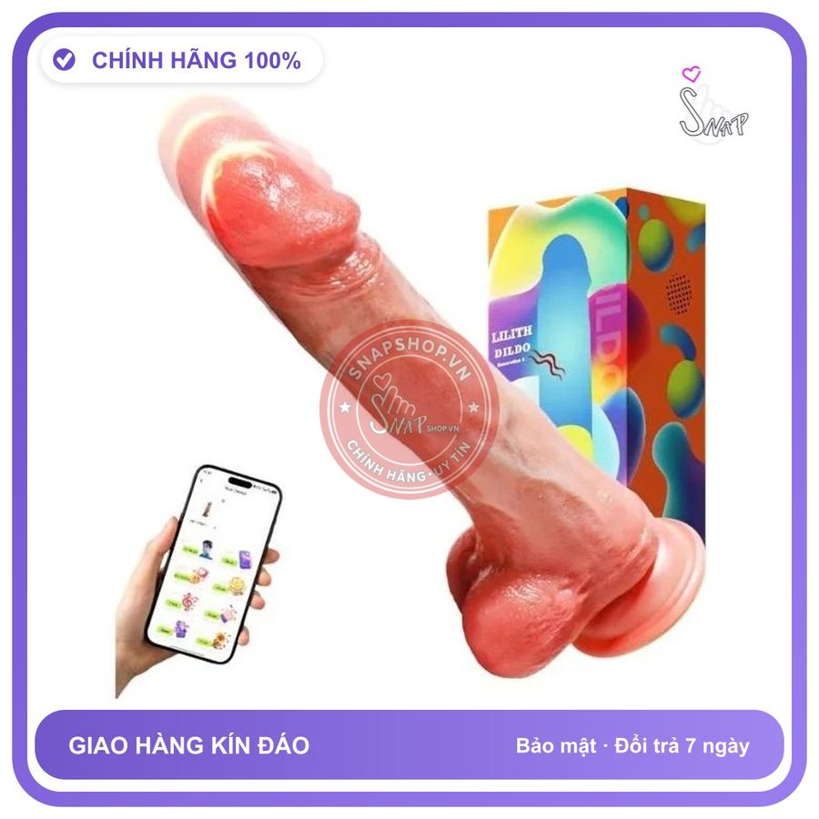 Dương Vật Giả Yeain LiLith rung nhấp chuyển động đẩy tới và lui Tự Động chính hãng - 10 chế độ rung, sạc usb, điều khiển qua app - giao hàng che tên kín đáo