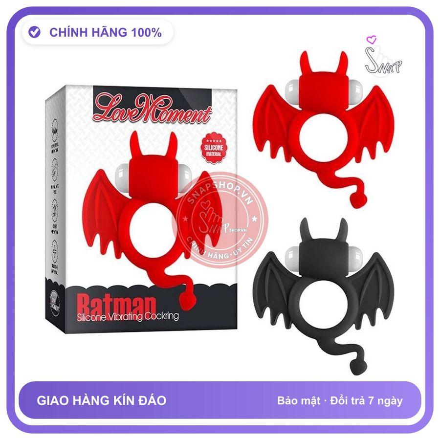 Vòng Rung Batman Love Moment chính hãng - silicone mềm mại, chất liệu an toàn cho da, dễ vệ sinh - giao hàng che tên kín đáo