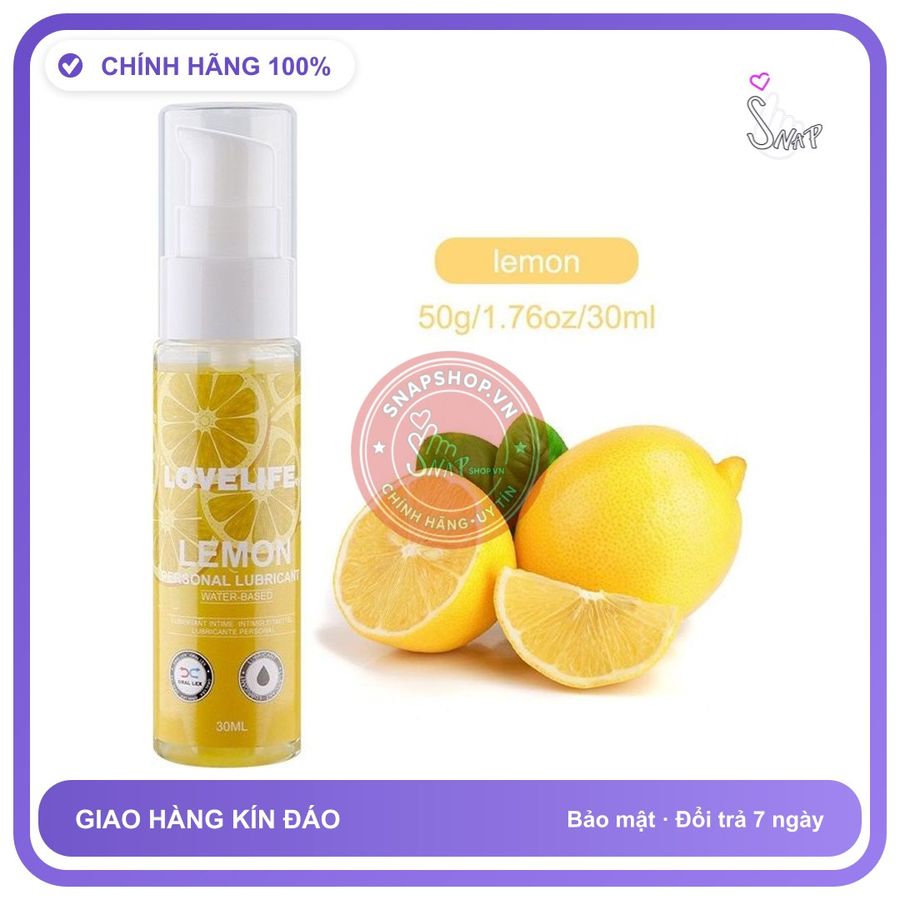 Gel Bôi Trơn Kailin Chanh 30ml chính hãng - dung tích 30ml, dùng được cho hậu môn, dịu nhẹ an toàn cho da - giao hàng che tên kín đáo