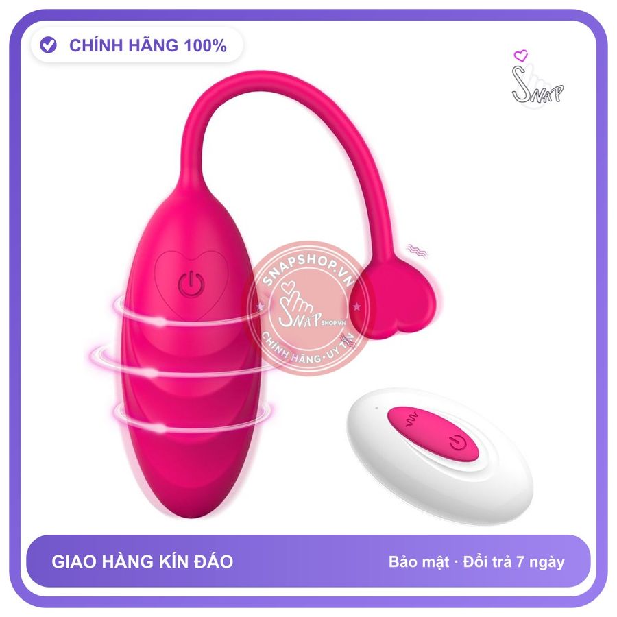 Trứng Rung Cá Heo New Điều Khiển Từ Xa chính hãng - 10 chế độ rung, sạc USB, chất liệu an toàn cho da - giao hàng che tên kín đáo