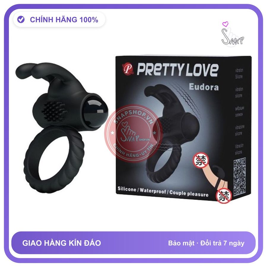 Vòng Rung Prettylove Eudora chính hãng - sạc USB, silicone mềm mại, chất liệu an toàn cho da - giao hàng che tên kín đáo