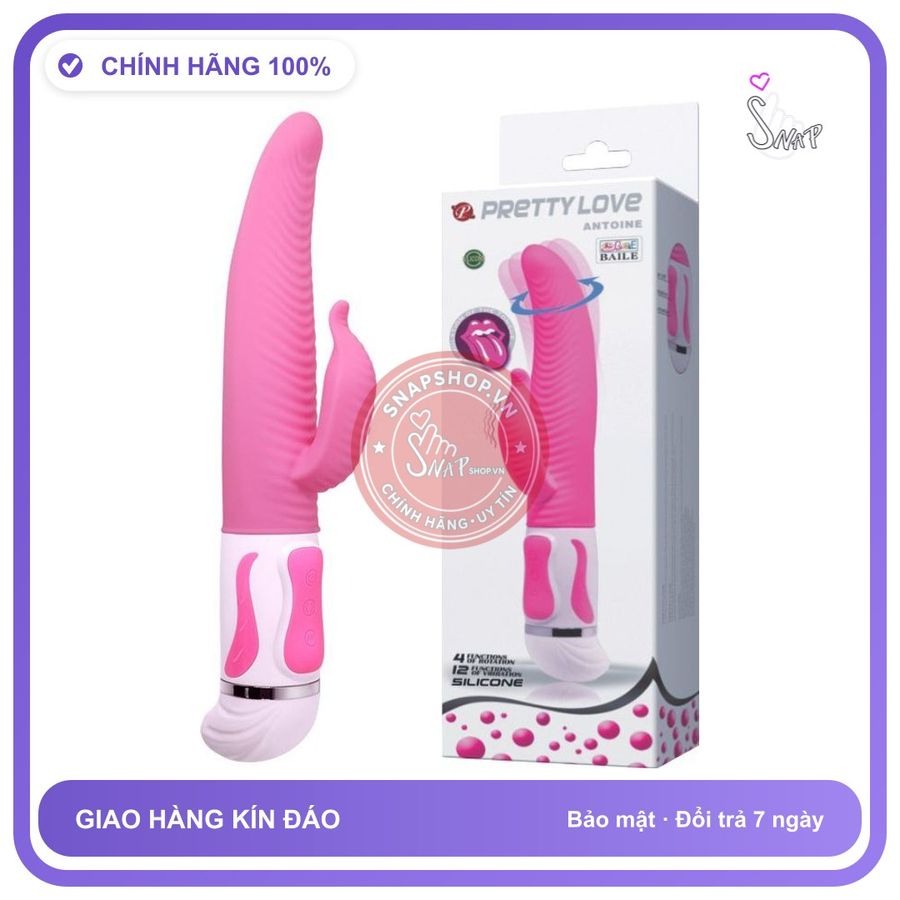 Dương Vật Lưỡi Prettylove Antoine chính hãng - chất liệu an toàn cho da, dễ vệ sinh, êm ái khi dùng - giao hàng che tên kín đáo