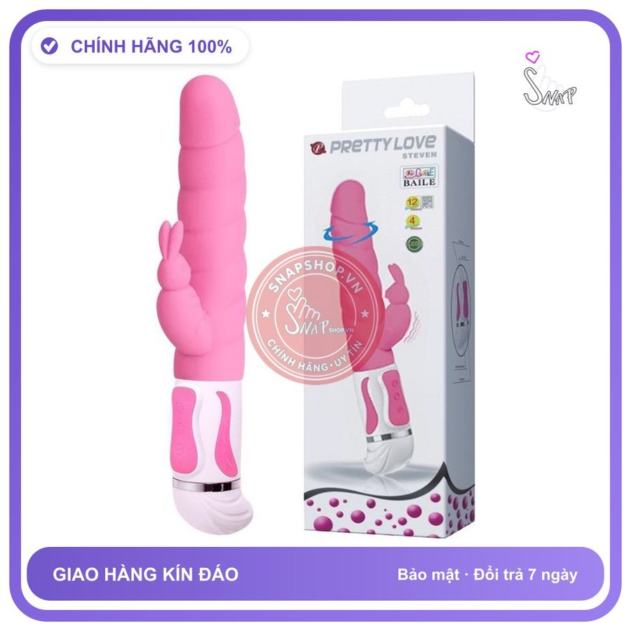 Dương Vật Prettylove Steven chính hãng - 4 chế độ rung, chất liệu an toàn cho da, dễ vệ sinh - giao hàng che tên kín đáo