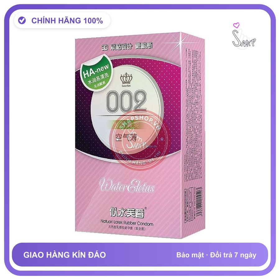 Bao Cao Su Gia Đình Ha Hồng 002 Hộp 100 Cái chính hãng - siêu mỏng, nhiều gel bôi trơn, hỗ trợ kéo dài - giao hàng che tên kín đáo