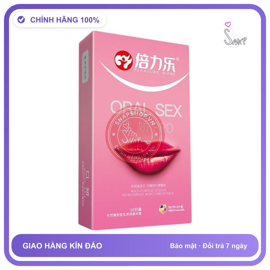 Bao Cao Su Oral Sex Pro Hộp 10 Cái chính hãng - có gai nổi, có hương thơm, ôm sát cảm giác thật - giao hàng che tên kín đáo