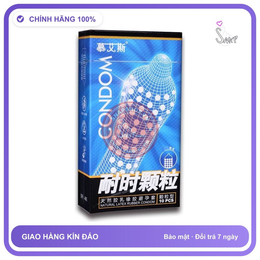 Bao Cao Su Lạnh New Hộp 10 Cái chính hãng - có gai nổi, ôm sát cảm giác thật, chất liệu latex an toàn - giao hàng che tên kín đáo