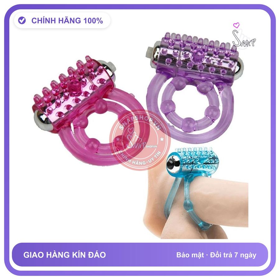 Vòng Rung Dương Vật chính hãng - chất liệu an toàn cho da, dễ vệ sinh, êm ái khi dùng - giao hàng che tên kín đáo