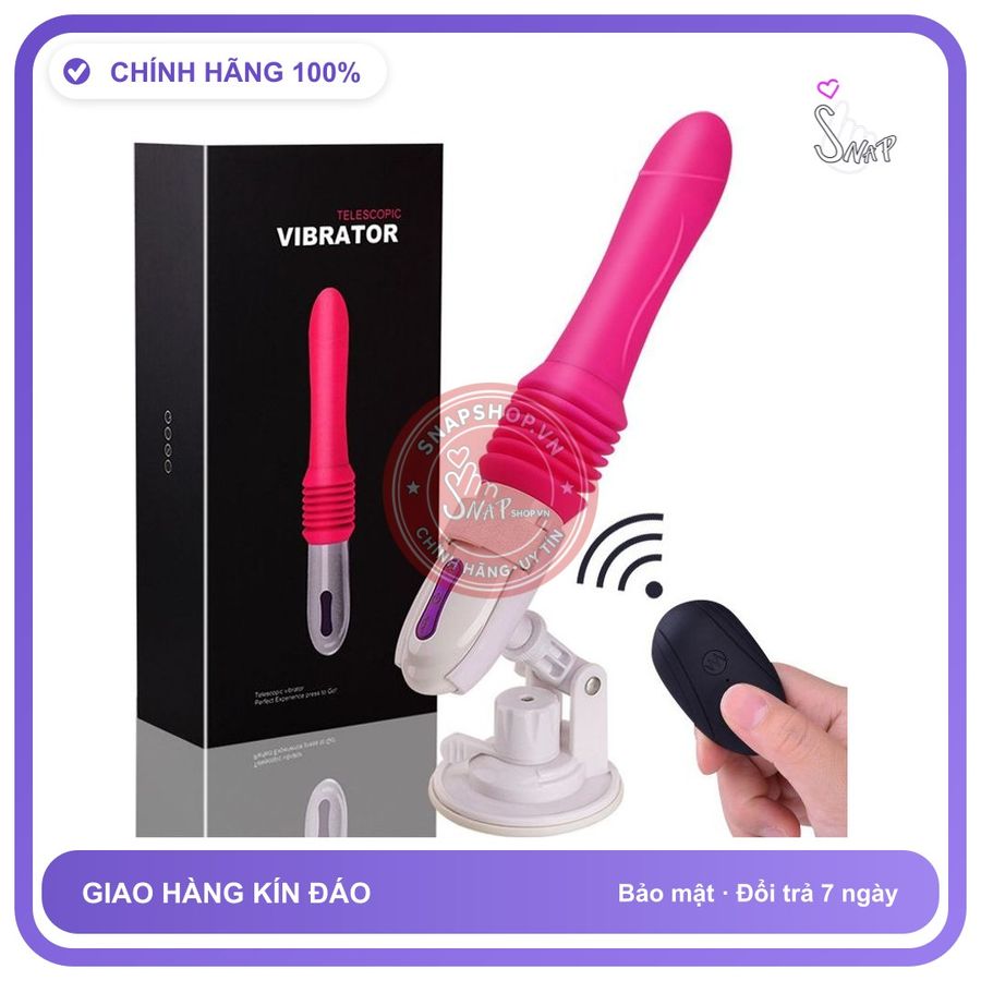 Dương Vật Đóng Telescopic Cao Cấp chính hãng - 10 chế độ rung, sạc usb, điều khiển từ xa - giao hàng che tên kín đáo
