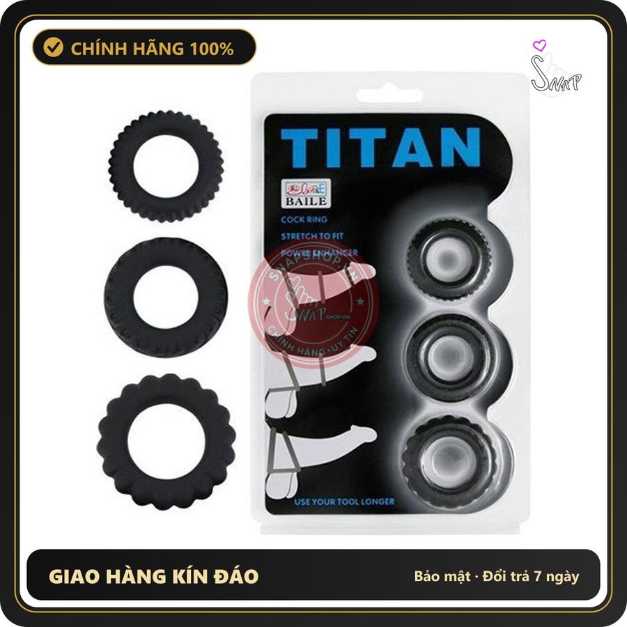 (Che Tên) Bộ 3 Vòng Đeo Dương Vật Titan Cao Cấp 323119 Giao Nhanh Toàn Quốc