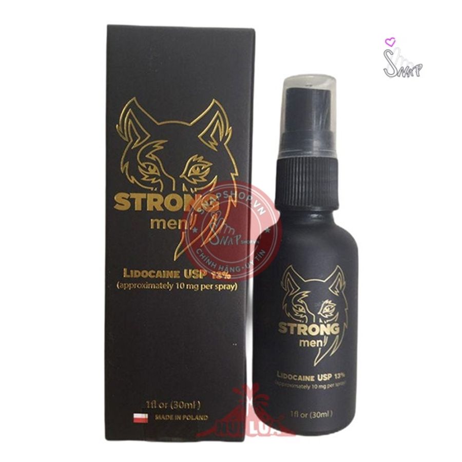 Chai xịt xhống xuất tinh sớm Strong Men 30ml chính hãng - kéo dài thời gian, thấm nhanh không nhờn rít, dùng trước khi quan hệ - giao hàng che tên kín đáo