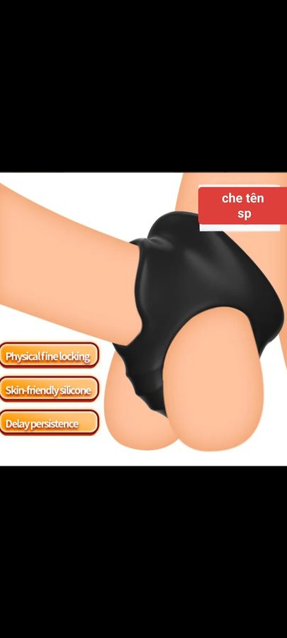 ( Sale) vòng đeo dương vật 3 cạnh, giúp cương cứng, to dài, kéo dài thời gian quan hệ,che tên 