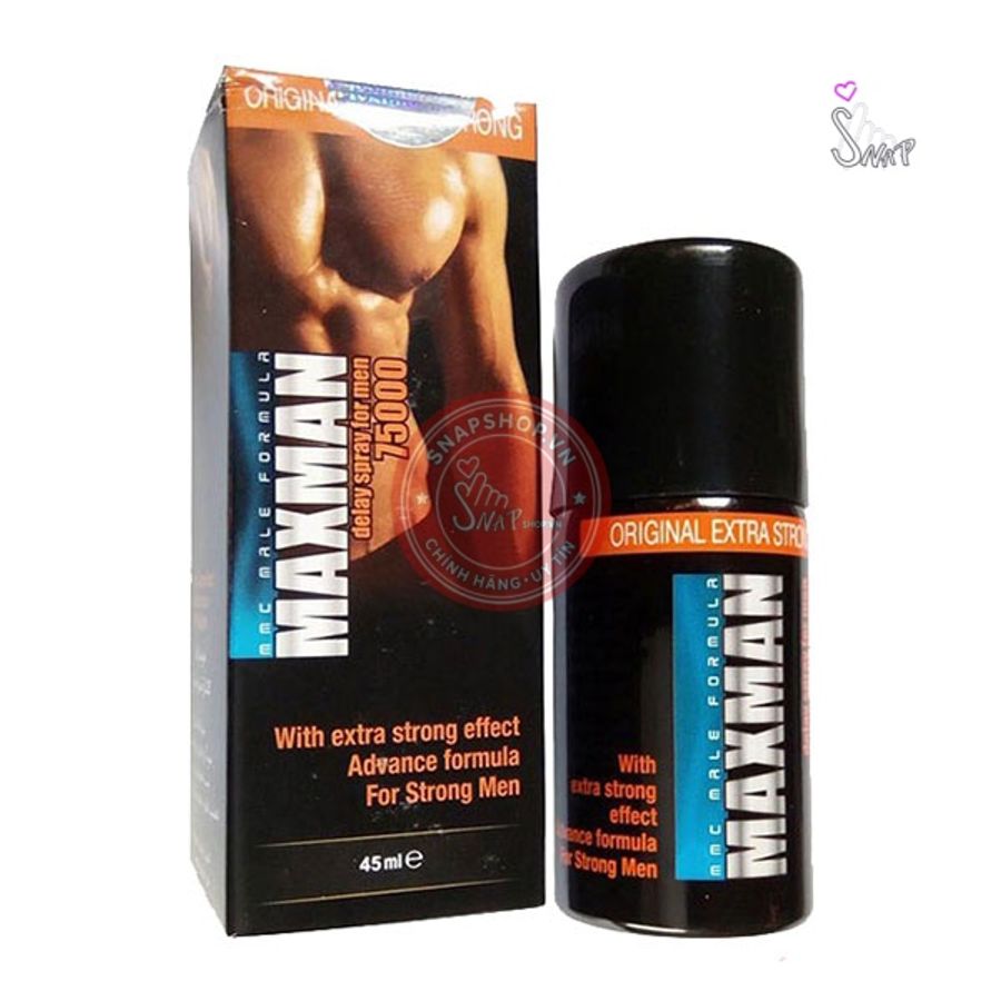 Chai xịt chống xuất tinh sớm Maxman 75000 45ml chính hãng - kéo dài thời gian, thấm nhanh không nhờn rít, dùng trước khi quan hệ - giao hàng che tên kín đáo