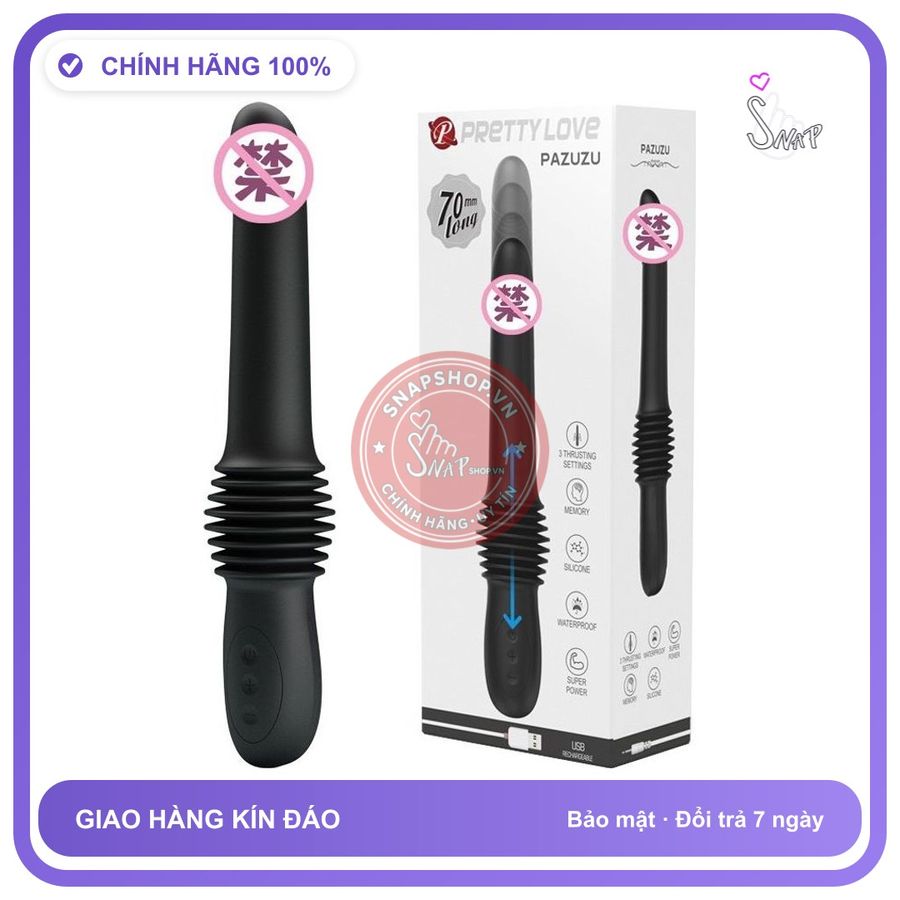 Dương Vật Prettylove Pazuzu Thụt chính hãng - chất liệu an toàn cho da, dễ vệ sinh, êm ái khi dùng - giao hàng che tên kín đáo