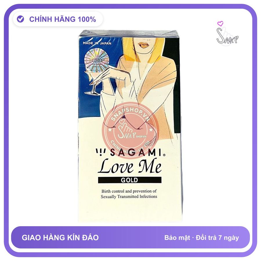 Bao Cao Su Sagami Love Me Hộp 10 Cái chính hãng - siêu mỏng, nhiều gel bôi trơn, ôm sát cảm giác thật - giao hàng che tên kín đáo