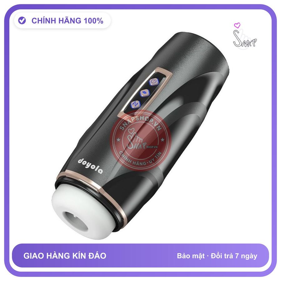 Âm Đạo hút và mút cực mạnh Doyola Cao Cấp chính hãng - 10 chế độ rung, có sưởi ấm, silicone y tế - giao hàng che tên kín đáo