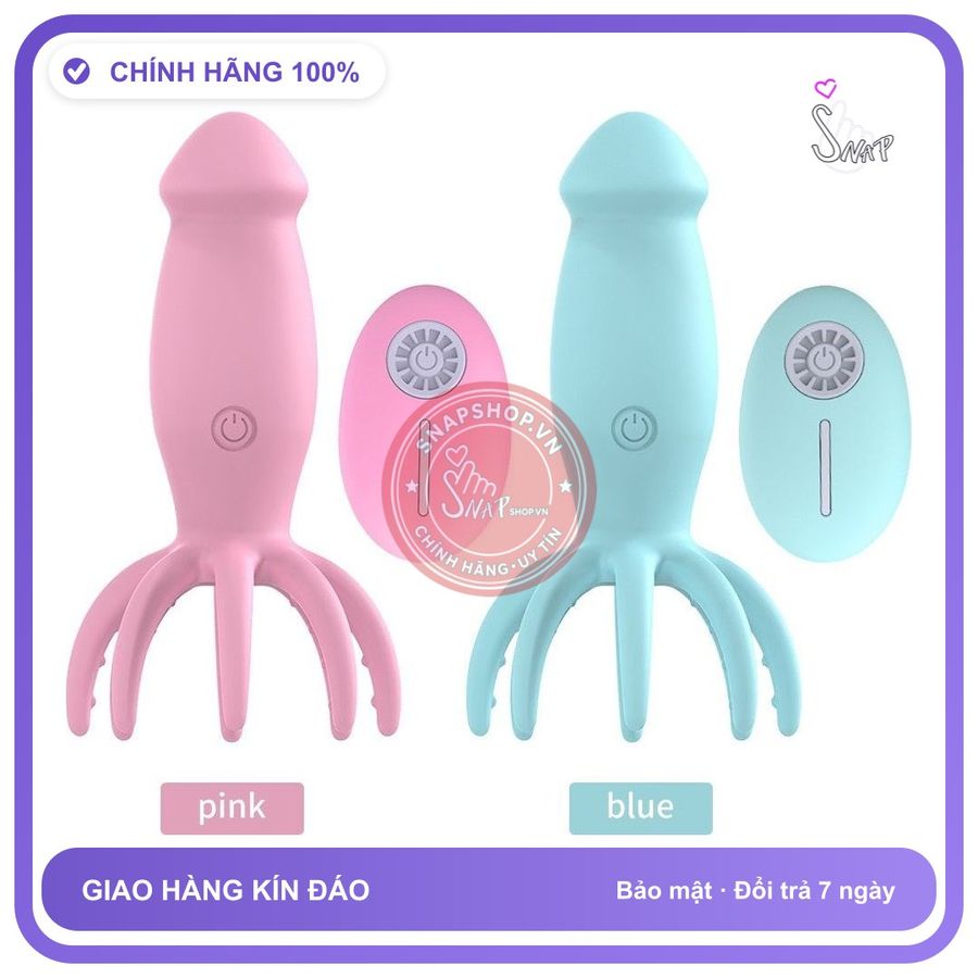 Trứng Rung Bạch Tuộc Octopus Điều Khiển Từ Xa chính hãng - sạc USB, silicone mềm mại, chất liệu an toàn cho da - giao hàng che tên kín đáo